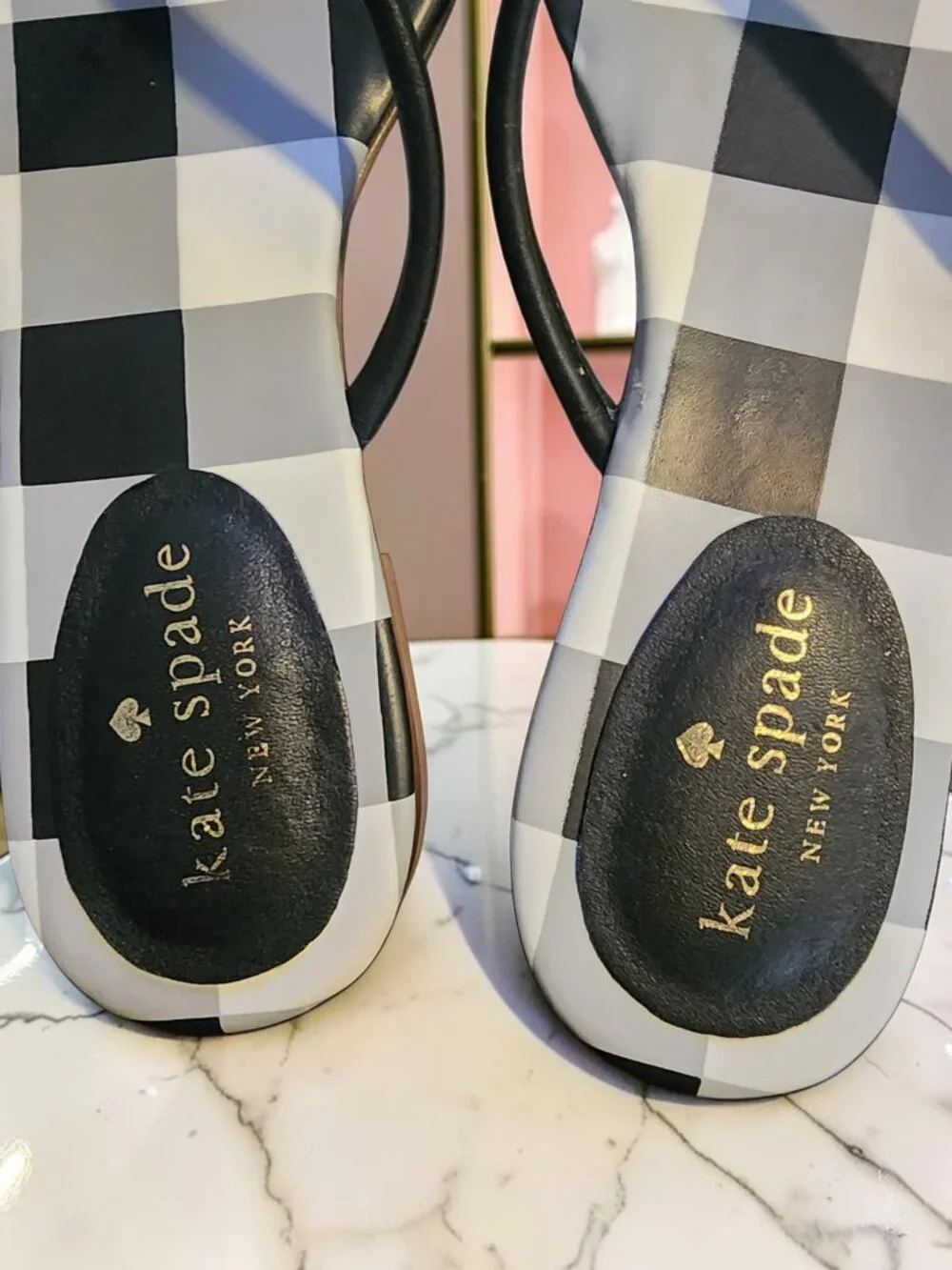 Kate Spade New York Checkered Bow Sandals – Size 6
